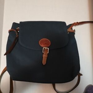 Dooney & Bourke Navy and Brown Backpack